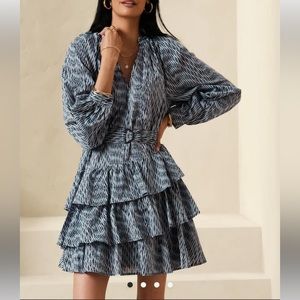 Tier mini dress, size S